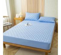xotoa Housse de Protection for Matelas en Microfibre Quatre Saisons, draps ajustés lavables avec Poches élastiques Profondes, sûrs et Confortables(Blue-2,King:71x79inch(3pcs))