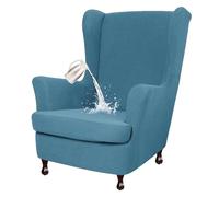 xotoa Housse épaisse for Fauteuil à Oreilles, Ensemble Deux pièces, Tissu texturé tridimensionnel(Light Blue)