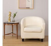 xotoa Housse Extensible et rembourrée for Fauteuil Club - Résistante à l'eau et à l'huile, for Divers lieux(Beige)