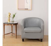 xotoa Housse Extensible et rembourrée for Fauteuil Club - Résistante à l'eau et à l'huile, for Divers lieux(Light Grey)