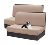 xotoa Housses de Coussins de Camping-Car - Polyester - Spandex, Antidérapantes, Housses de siège de Rechange(Khaki,2pcs)