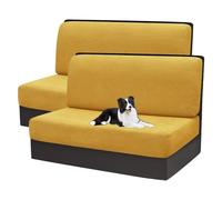 xotoa Housses de Coussins de Camping-Car - Polyester - Spandex, Antidérapantes, Housses de siège de Rechange(Yellow,2pcs)