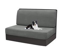 xotoa Housses de Coussins de Camping-Car - Polyester - Spandex, Antidérapantes, Housses de siège de Rechange(Dark Gray,1pcs)