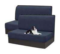 xotoa Housses de Coussins de Camping-Car - Polyester - Spandex, Antidérapantes, Housses de siège de Rechange(Navy Blue,2pcs)