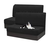 xotoa Housses de Coussins de Camping-Car - Polyester - Spandex, Antidérapantes, Housses de siège de Rechange(Black,2pcs)