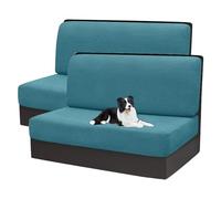 xotoa Housses de Coussins de Camping-Car - Polyester - Spandex, Antidérapantes, Housses de siège de Rechange(Blue,2pcs)