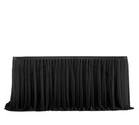 xotoa Rideaux de Table de Mariage en Tulle, décorations de Bureau d'accueil extérieur(Pureblack,6ft(1.83m*0.77m))