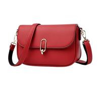 xotoa Sac messager rétro multicouche for femme, sac à bandoulière simple et polyvalent(Red)