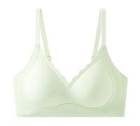 xotoa Soutien-gorge push-up léger sans coutures for femme, maintien souple, sans anneau en acier, bonnet 3/4, tissu en nylon respirant(Lightgreen,Mcode/34code)