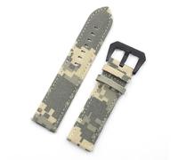 XOUVY Bracelets de Montre Toile + Bracelet en Cuir 20mm 22mm Camo Strap Strap Montre Militaire Bracelet Montre pour Homme Accessoires