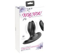 XOUXOU - vibrateur anal rechargeable à deux branches (noir)