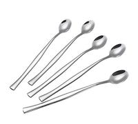 Xowine Lot de 12 Cuillères à Long Manche, Cuillères à thé Glacé en Acier Inoxydable, 19,4 cm
