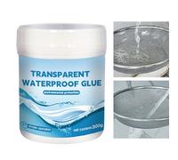 xowwyue Agent Imperméabilisant Invisible - Mastic Étanche Transparent 300g - Agent Anti-Fuites Colle Réparatrice avec Gants et Pinceau pour Toitures Jardin Intérieur et Extérieur