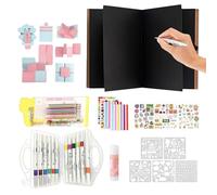 xowwyue Album Photographique Pliable En Accordéon - Petit Carnet Mémoire À Faire Soi-Même Fait Main Souple | Collection De Photos Scrapbook DIY,Pour Mariage Saint-Valentin Anniversaire