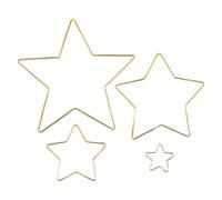 xowwyue Anneau de - 4 Pièces Doré Lune Matériaux pour Noël - Attrape-Rêves De Noël Pentagramme Cercles Métalliques - pour Fêtes Vacances Maisons Couronnes Guirlandes Activités