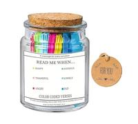 xowwyue Bocal avec versets du Coran pour femme, 90 versets islamiques inspirants et prières avec bouteille, pot de prière de motivation quotidienne pour femme, amie, famille, mère 6,5 x 9 cm