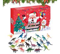 xowwyue Calendrier de l'Avent Dinosaure de Noël | Souvenir Animal Collectionnable,Calendrier de Compte à Rebours de 24 Jours avec Figurines de Dinosaures | pour Tout-Petits à Adolescents Garçons et
