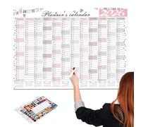 xowwyue Calendrier Mural 2026-2026 Grand Planificateur Papier - Planificateur de Calendrier Mural Annuel en Affiche,Pour Bureau Salon Salle De Classe Dortoir Atelier Cabine Anniversaire Enseignants