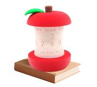 xowwyue Calendrier Perpétuel Rotatif en Forme de Noyau de Fruit | Ornement Décoratif Rotatif Perpétuel pour Table - Affichage Date Mensuel Quotidien pour Maison Bureau Salle de Classe