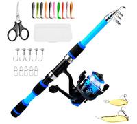 xowwyue Canne À Pêche Enfant,Combiné Canne Télescopique Et Moulinet | Jeu D'Extérieur pour Garçons Filles Piscine Étang