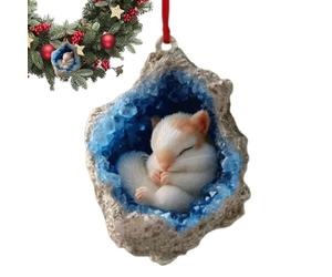 xowwyue Décoration Sapin de Noël - Petits Animaux Suspendables avec Trou de 10 cm | Figurine Charme Acrylique Décor Plat 2D pour Amis Couple Rassemblement Fête Vacances Favori Fenêtre,Cadeau