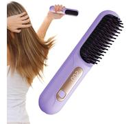 xowwyue Fer À Lisser,Lisseur Mini Avec 3 Températures Et LED - Brosse Chauffante Polyvalente | Pour Le Voyage Le Salon Les Femmes Les Filles La Fête Les Affaires L'Extérieur Le Bouclage Et La Coiffure