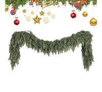 xowwyue Guirlande de Cèdre Réaliste, Guirlande Fausse Sapin Réaliste pour Décor de Fenêtre, Décoration Noël pour Intérieur Extérieur Mur Manteau Cheminée Jardin