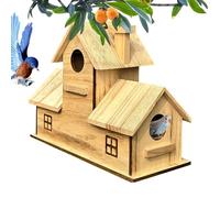 xowwyue Mangeoire pour Oiseaux d'extérieur,À Suspendre en Bois | Abri pour Oiseaux,pour Jardin, Balcon, Arbre, extérieur, intérieur, Observation des Oiseaux, mésanges, colibris, perruches