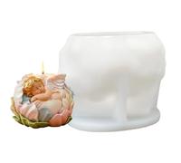 xowwyue Moules Pour La Fabrication De Bougies,Fleur Ange Matériel D'artisanat Réutilisable - Moules En Résine Silicone Résistant À La Chaleur | Pour Décoration De Bureau Arts Et Artisanat Savon