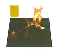 xowwyue Tapis De Gril pour Terrasse,Tapis Ignifuge pour BBQ sous Feu de Camp | Accessoire De Cuisinière Réutilisable Portable pour Randonnée Peluche Pique-Nique