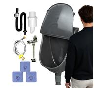 xowwyue Urinoir Mural Pour Hommes - Urinoir Extérieur Fixé au Mur avec Abattant,Toilette De Salle De Bains Anti-Éclaboussures Réglable Avec Raccord Pour Robinet | Pour Maison Camping Véhicule