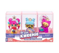 XOX Kweenie Collection Quirky Kweens Figurine Premium et Vitrine, Jouet à Collectionner de 10 cm, 3 Figurines, Chaque Kween est Unique