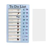XOXVURI 1 Pièce Tableaux de Tâches à Faire pour Enfants, Tableau Memo Checklist avec 10 Feuilles de Papier Vierge, To Do List, Semainier Enfant, Tableau Repartition des Taches Famille