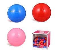 XOXVURI 15 balles de loterie à Ouvrir, remplies, Multicolores,en Plastique, divisibles, vides, Rondes, balles de Loto, balles de ping-Pong, Jeu au Sort
