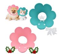 XOXVURI 2 Pcs Colerette Chat Anti Lechage Collier De Protection Pour Chat Collier Anti Morsure Doux Et Réglable Pour Chats Et Petits Chiens Après Opération Et Blessures Rosa Bleu