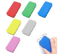 XOXVURI 6 Pcs Effaceur Tableau Blanc Brosse Tableau Blanc Magnetique Effaceur Ardoise Eva Avec Tampon En Feutre Épais Gomme De Tableau Blanc Colorée À Sec Pour Écoles Maison Bureau