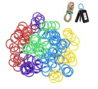 XOXVURI 80 pcs d'anneau de Livre en Plastique Anneaux à Feuilles Mobiles, Anneau de Reliure de Couleur, Anneau de Carte de Compte à Main, Snap Cercle de Livres anneaux de reliure anneaureliure(28mm)