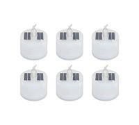 XOYIXOYI Bougies chauffe-plat solaires d'extérieur, étanches, rechargeables, capteur de lumière intégré, lanterne, décoration de jardin, Camping, maison, 6 pièces