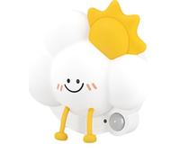 XOYIXOYI Capteur de corps en silicone Veilleuse rechargeable Lumière douce Capteur de nuage Veilleuse Capteur de corps/Mode lumière normale Fixation magnétique Blanc