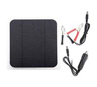 XOYIXOYI Chargeur de batterie solaire 12 V pour voitures, bateaux, motos, mainteneur avec diode de blocage, alimentation de secours pour les jours couverts, pinces de sécurité