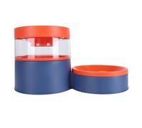 XOYIXOYI, Distributeur d'eau automatique à double bol pour animaux de compagnie avec design anti-basculement, pour la maison, les chats et les chiens, pour l'hydratation (blu)