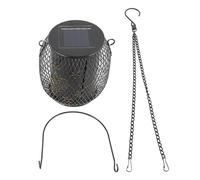XOYIXOYI Lanterne solaire d'extérieur étanche à suspendre avec chaîne de poignée pour cour, patio, décoration de jardin, lampe de table solaire extérieure motif papillon