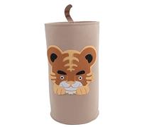 XoYixoYi Panier à linge en coton épais avec motif animal de dessin animé, jouets pour enfants, articles ménagers, articles divers, vêtements, seau de rangement en coton, #114, Tiger, Décontracté