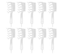 XOYIXOYI Peigne de coiffure pour XOYIXOYI, design à paillettes double face, poignée ergonomique en arc, matériau ABS, outil portable pour partie de cheveux pour salon de voyage à (Argent pailleté)