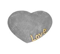 XOYIXOYI Pet Memorial Stone Heart en Forme de Jardin Memorial Tombstone Resin Dog Chat Cat Gtellestone for Lawn Backyard (Sesame Grey)