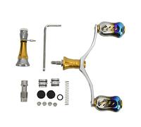 XoYixoYi Poignée à double moulinet en alliage d'aluminium pour pêche à la main - Équilibreur de moulinet de pêche pour l'extérieur (jaune)