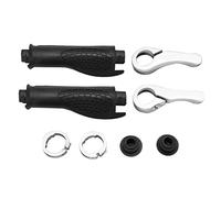 XOYIXOYI Poignées de guidon, caoutchouc de haute qualité, conception ergonomique, trous antidérapants, boucle en acier inoxydable, pour vélos de route de montagne (Blanche)