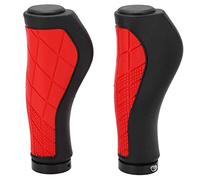 XOYIXOYI Poignées de guidon pour vélo de montagne, caoutchouc antidérapant, pinces en alliage d'aluminium, support d'angle réglable, ajustement universel pour la plupart des vélos (Rouge Noir)