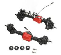 XOYIXOYI pour assemblage d'essieu de portail avant et arrière de voiture sur chenilles 1/10 RC, garde au sol élevée, angle de braquage de 45 °, construction en acier trempé