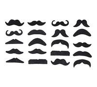 XOYIXOYI pour poils du visage, fausses moustaches autocollantes, barbes de costume réutilisables de 20 pièces pour adultes et enfants, accessoires de déguisement de jeu de fête,